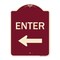 Signmission Parking Lot Enter Left Arrow Heavy-Gauge Aluminum Architectural Sign, 24" x 18", BU-1824-23427 A-DES-BU-1824-23427 - alternate 1